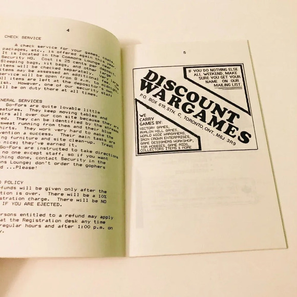 Vintage 1985 CanGames 85 Booklet Annual Gaming Convention - Picture 5 of 12